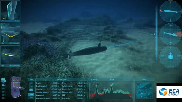 Exail Steering console visualizer screen - Naval Power Electronics for Warships and Submarines | The Deltic Group